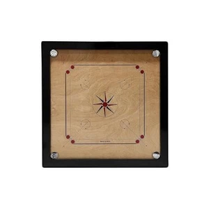 36" FULL SIZE CARROM BOARD with 4 MM PLY With Wooden COINS + ACRYLIC STRIKER - Picture 1 of 5
