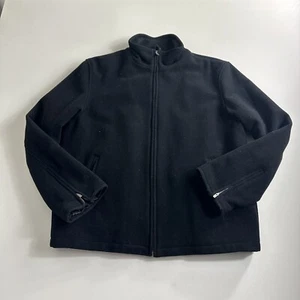 GUESS Coat Jacket Wool Blend Lined Full Zip Pockets Black Mens Size Large Heavy - Picture 1 of 11