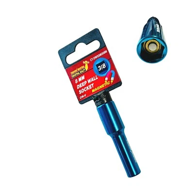 3/8" Drive MAGNETIC Deep Sockets 8-14mm , Socket CR-V Steel  Made in Taiwan - image 1 of 4