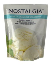 NOSTALGIA VANILLA ICE CREAM MIX MAKES 2 QUARTS 8 OZ EXPIRES 11/20