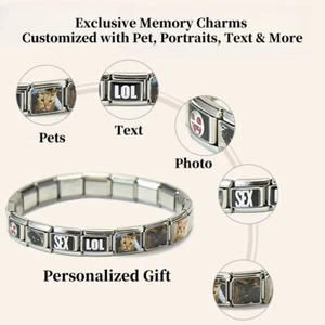Custom Photo Italian Charms, Personalized Itaty Charms gift for her Y2k Jewelry  - Picture 1 of 7
