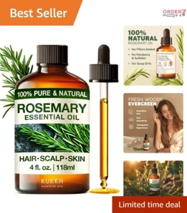 Rosemary Oil 4 Fl Oz 100% Pure Natural Aromatherapy Hair Skin Soap Making - Picture 1 of 10