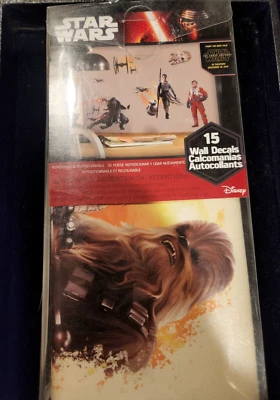 Calcomanías de pared clásicas de Star Wars pelar y pegar pegatinas extraíbles 15 en total nuevas Foto 1 de 4