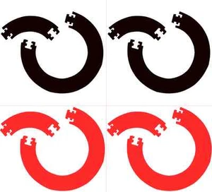 BULLS DARTBOARD SURROUND - Foam Jigsaw Foam Ring - Red or Black - Picture 1 of 1
