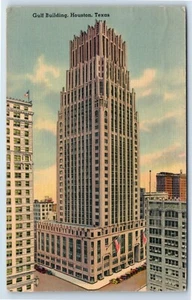 Postal del edificio del Golfo en Houston Texas década de 1940 - Imagen 1 de 2