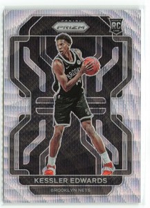 Kessler Edwards RC 2021-22 Panini Prizm Silver Wave Brooklyn Nets #284