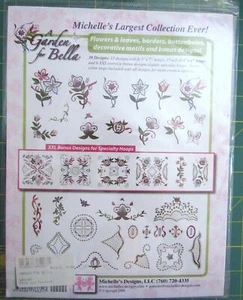 Michelle's Designs "A Garden for Bella" Machine Embroidery Design CD - Picture 1 of 2