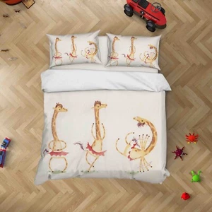 3D Girl Painting Kids Quilt Cover Set Duvet Cover Bedding Pillowcases - Picture 1 of 6