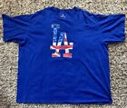 LA Los Angeles Dodgers MLB Fanatics Men's American Flag Logo XXXXL T-Shirt 4XL
