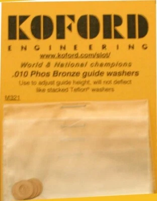 Koford .010" thick Phosphorous Bronze guide washer for 1/24 Slot Cars - Image 1 of 4