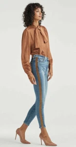 NWT For All 7 Mankind Woman's Luxe Vintage Jeans Blue Skinny Sz 28 Retail $225 - Picture 1 of 6