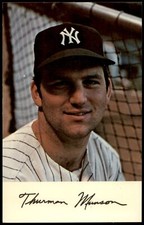 1971 NEW YORK YANKEES THURMAN MUNSON CLINIC DAY POSTCARDS NEW YORK YANKEES