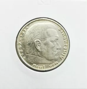 5 Reichsmark Hindenburg (choose between 1936 to 1939 and ADEFGJ) silver - Picture 1 of 2