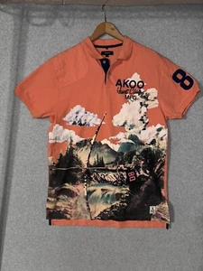 AKOO Men's Polo Shirt HUNT CLUB Archery Orange Graphic Collard Shirt Size Xl - Picture 1 of 4