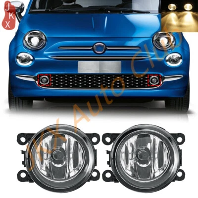 Fit For 2012-2018 Fiat 500 LH&RH 2PCS Halogen Bumper Fog Lights Driving Lamps s - Image 1 of 4