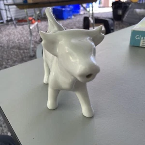 Vintage White Cow Creamer Pitcher From France - Bild 1 von 4