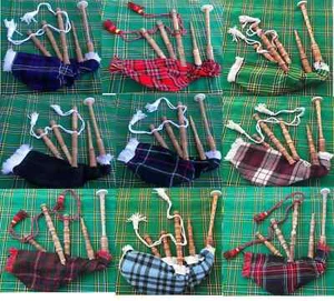 Kinder Dudelsack Junior spielbarer Dudelsack, Kinder Dudelsack / Kinderspielzeug Dudelsack Tartans - Bild 1 von 11