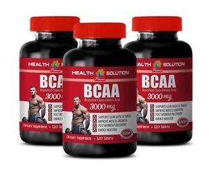 bcaa amino acid supplement BCAA 3000mg 3 Bottles NON-GMO bodybuilding formula - Picture 1 of 12