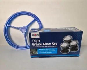 Bermuda Pond Triple Light Set 3 White LED Water Feature **FREE FEEDING RING** - Picture 1 of 3