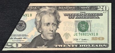 2009 $20 FRN FEDERAL RESERVE NOTE “MAJOR FOLDOVER & OBSTRUCTION ERROR” UNC - Image 1 of 2