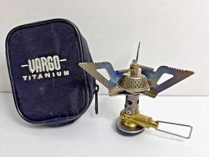 Vargo Titanium Gas Butane Cooking Stove Burner Vtg Backpack Camping Small Light - Picture 1 of 15