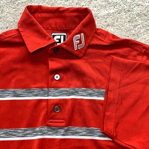 Foot Joy Poloshirt Herren Small Rot Farbblock bestickt Kragen Logo Golf - Bild 1 von 12