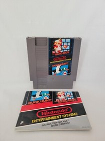 Super Mario Bros / Duck Hunt Nintendo NES Authentic Tested With Manual