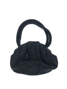 Vintage VTG 40s 1940s Black Jet Caviar Beaded Evening Bag Clutch - Picture 1 of 5