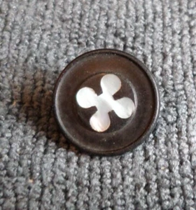 Vintage MOP Mother of Pearl Inlay Button 3/4" Inch - Picture 1 of 4
