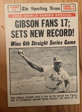 1969 O-PEE-CHEE OPC BOB GIBSON WORLD SERIES #162
