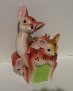 Vintage Deer with Fawns Ceramic Planter - Picture 1 of 10