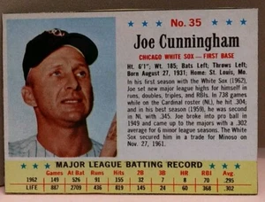 1963 Post #35 JOE CUNNINGHAM Chicago White Sox - Picture 1 of 2