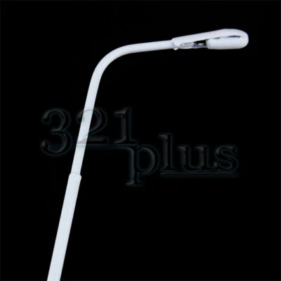 10 Stk. 16 Volt AC oder Dc Modellbau Straßenlaternen Peitschenlaterne Weiß 1:87 - Bild 1 von 4