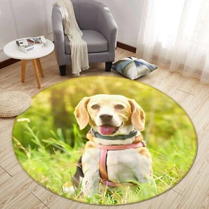 3D Smiling Dog Cute S165 Animal Non Slip Rug Mat Elegant Photo Carpet Sunday - Picture 1 of 5