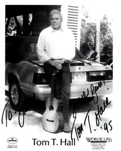 TOM T. HALL Autographed Signed 8x10 Photograph - To John DATED - Picture 1 of 1