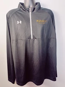 Under Armour Men's 3XL Black 1/4 Zip LS Pullover Embroidered Kinky Gold Jacket - Picture 1 of 9