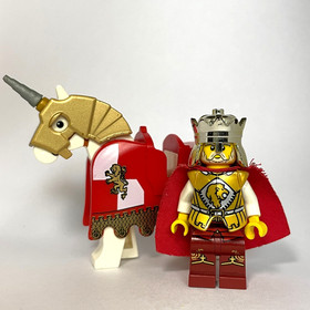 Lego Kingdoms Lion King (cas441) Minifigure + Horse - King's Castle Set 7946-1