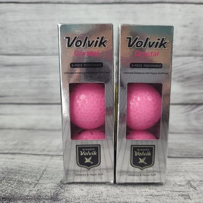 Nuevas-6 pelotas de golf Volvik rosa cristal máxima distancia rosa Foto 1 de 2