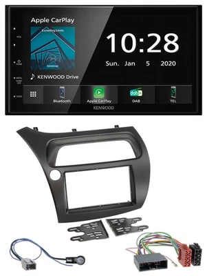 Kenwood Bluetooth MP3 DAB USB 2DIN Autoradio für Honda Civic (2006-2012) - Bild 1 von 4