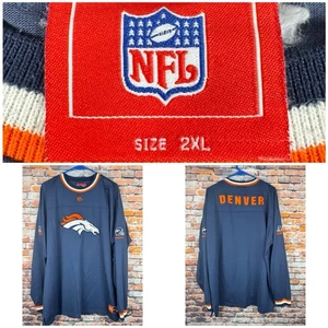 Denver Broncos Pullover Sweater AFC West Patch NFL 2XL XXL Blau - Bild 1 von 10