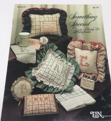 Something Special In Plaids & Monograms Cross Stitch Book IV - Image 1 of 2