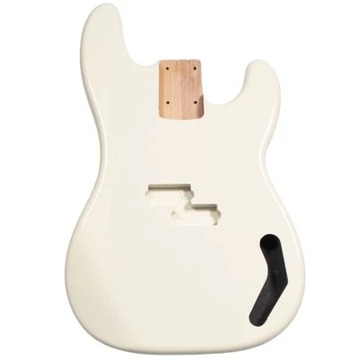 NORTHWEST GUITARS Cuerpo de guitarra estilo bajo de precisión - 2 piezas de aliso EE. UU. - blanco olímpico