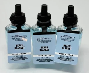 3 BATH & BODY WORKS BEACH BLANKET WALLFLOWER FRAGRANCE REFILL BULB PLUG IN LOT - Picture 1 of 4