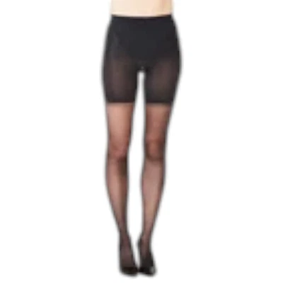 SPANX by Sara Negro Negro Opaco Forma Medias Manguera Nuevo Sin Etiquetas Talla E Foto 1 de 4