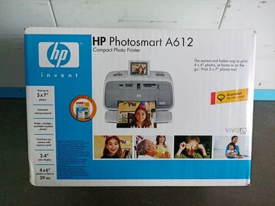 NEW HP Photosmart A612 Portable Inkjet Photo Printer 2.4" LCD  (SEALED) - Image 1 of 4