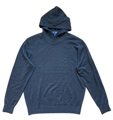 Sudadera con Capucha STITCH Golf Kensington Lana Merino Italiana $248 Para Hombre Grande Azul Marino Foto 1 de 4