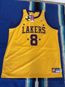 De colección NUEVA Camiseta Nike Los Angeles Lakers Para Hombre 2XL Dorada NBA Kobe Bryant 8 Años 2000 - Imagen 1 de 15