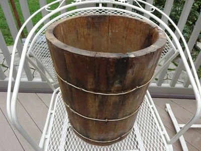 Ice Cream Maker WOOD 16" BUCKET Farmhouse Primitive Garden NO HARDWARE 16X14 8QT - Image 1 of 4