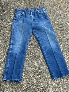 Wrangler Jeans Mens 35x30* Blue Western Cowboy Cut Rodeo 13MWZ Made In USA - Picture 1 of 10