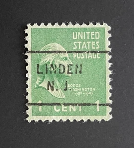 Linden, New Jersey Type 712 Precancel - 1 cent Prexie - U.S. #804 - NJ - Picture 1 of 1